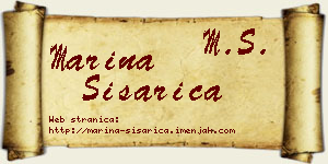 Marina Šišarica vizit kartica